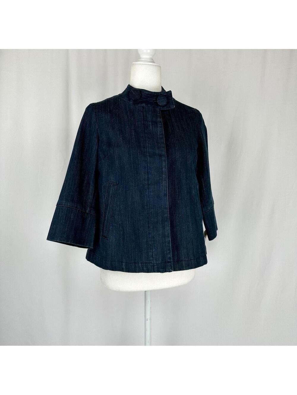 NWT - Talbots Size Petites Women's Stretch Cropped Denim Jacket Size: P